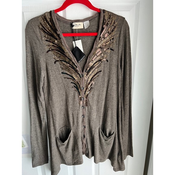 Miss Me Cardigan with sequin NWT - Picture 2 of 5